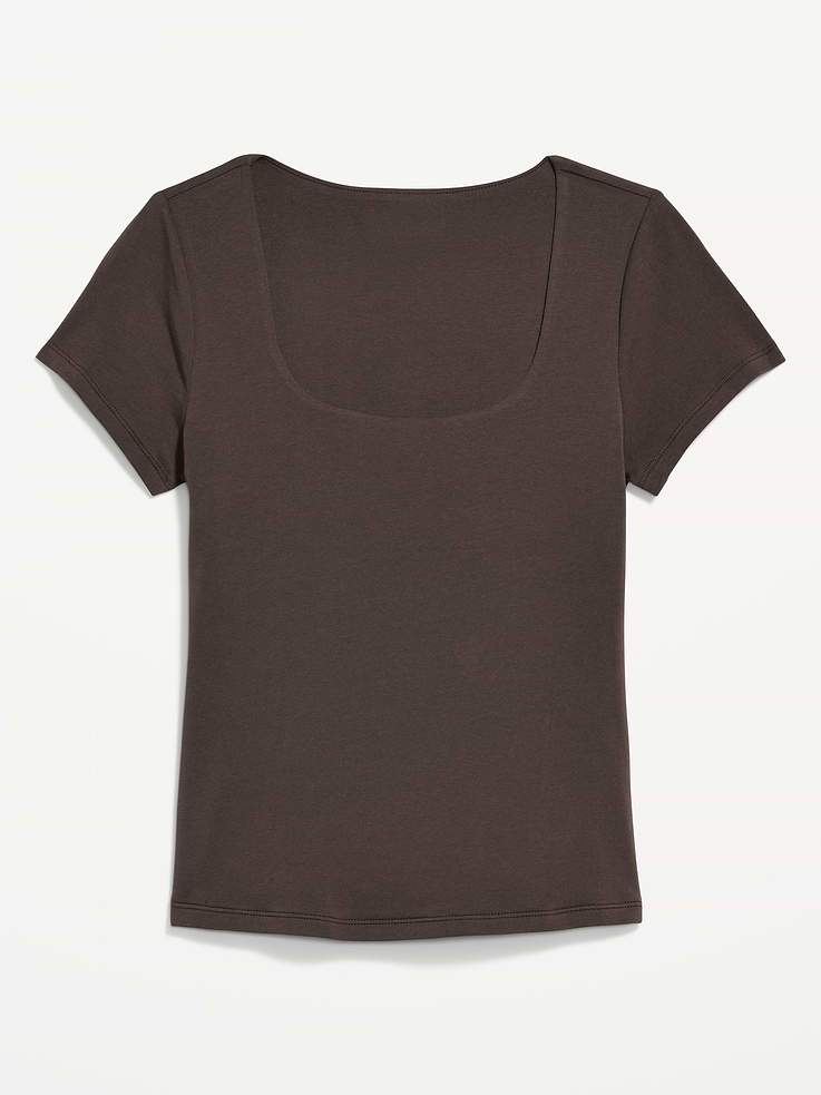 Image number 5 showing, Hug Double-Layer Scoop-Neck Top