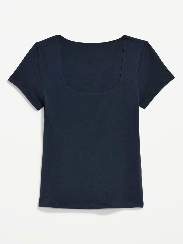 Image number 5 showing, Hug Double-Layer Scoop-Neck Top