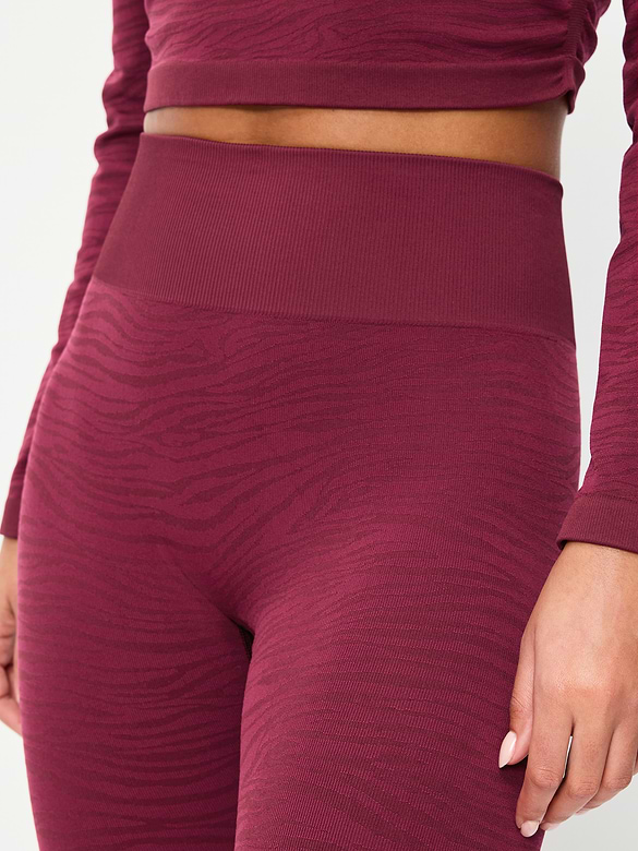 High-Waisted Seamless Jacquard Leggings