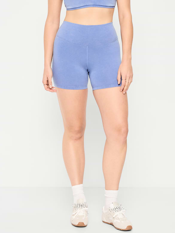 High-Waisted PowerChill Biker Shorts -- 5-inch inseam