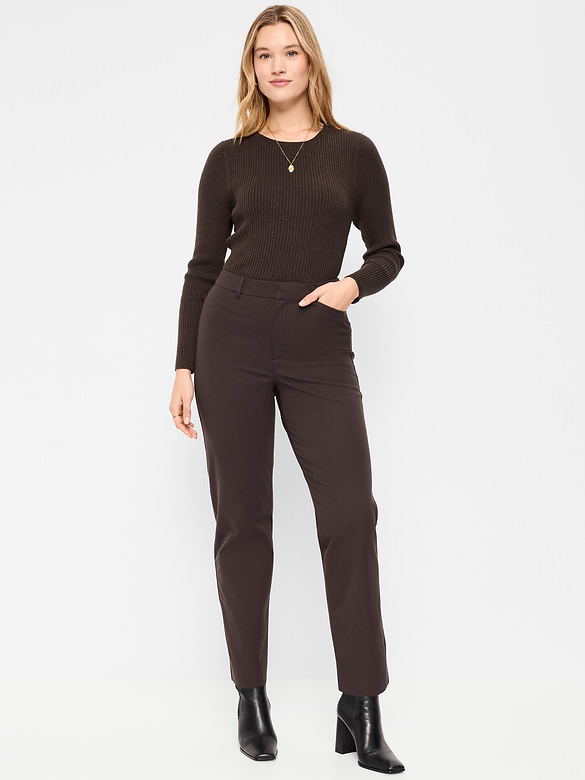 High-Waisted Pixie Straight Pants