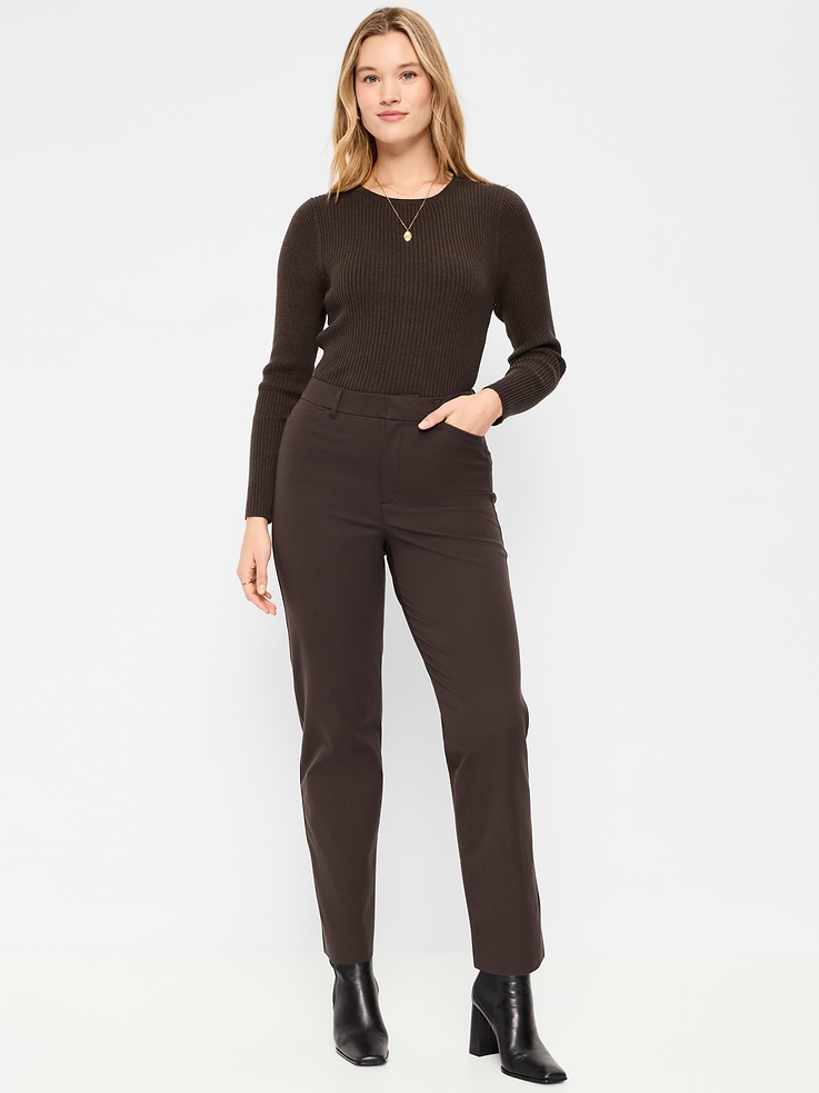 Image number 6 showing, High-Waisted Pixie Straight Pants