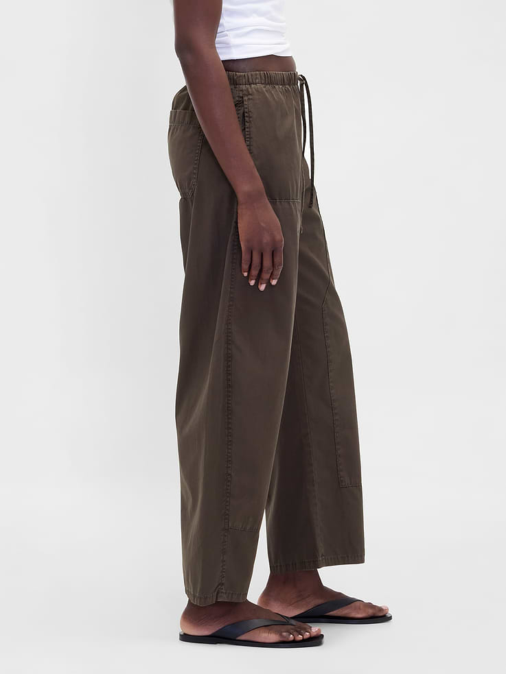 Image number 3 showing, Poplin Easy Double-Knee Barrel Pants