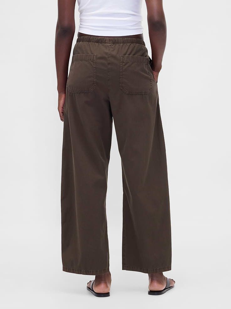 Image number 4 showing, Poplin Easy Double-Knee Barrel Pants
