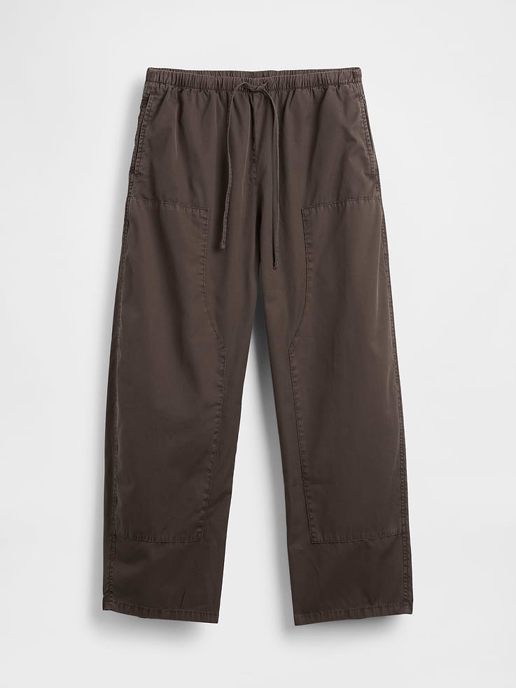 Image number 5 showing, Poplin Easy Double-Knee Barrel Pants