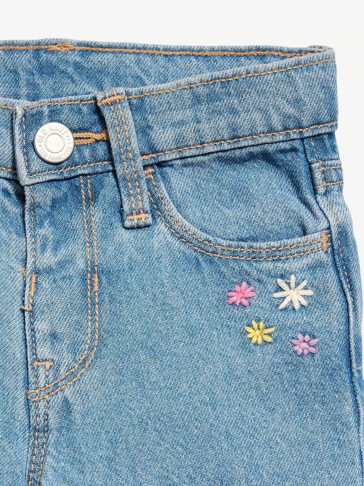 Image number 5 showing, Baggy Embroidered Wide-Leg Jeans for Toddler Girls