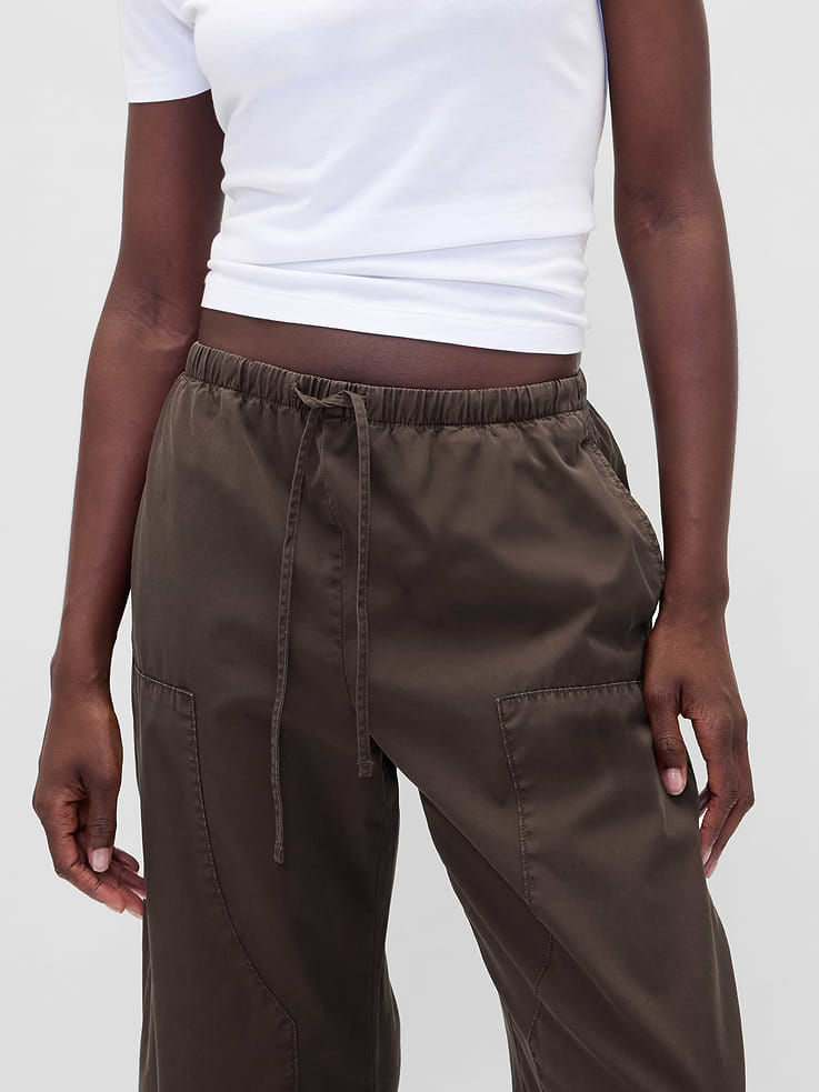 Image number 6 showing, Poplin Easy Double-Knee Barrel Pants