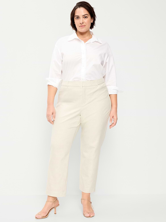 High-Waisted Pixie Straight Pants