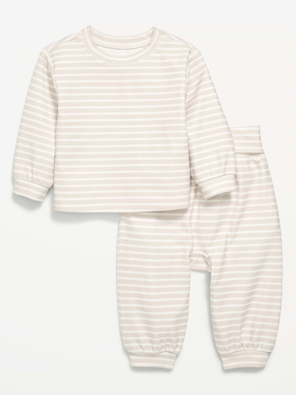 Image number 1 showing, Cozy-Knit Long-Sleeve Top and Leggings Set for Baby