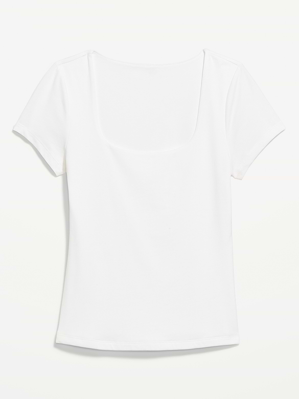 Hug Double-Layer Scoop-Neck Top