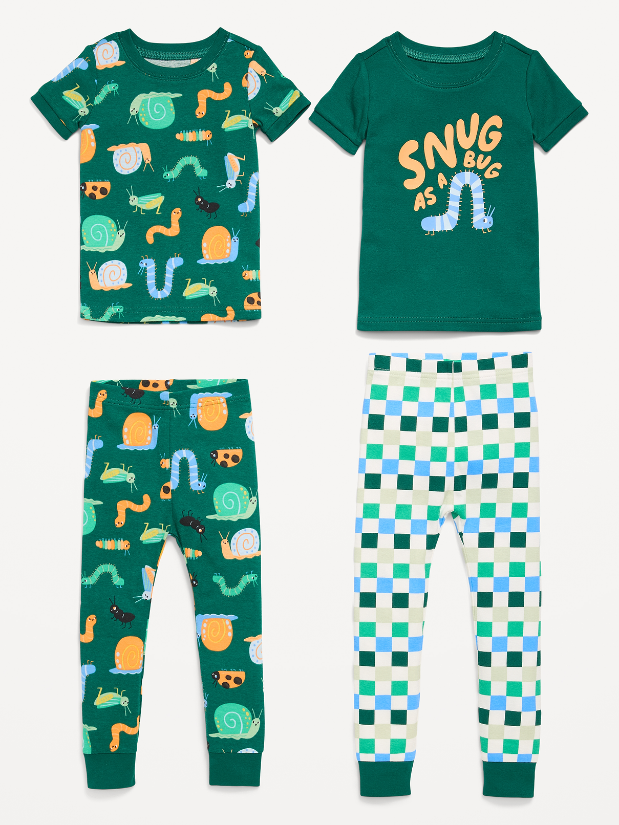L'image numéro 2 présente Pyjama 4 pièces ajusté à motif pour tout-petit et bébé