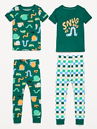 L'image numéro 2 présente Pyjama 4 pièces ajusté à motif pour tout-petit et bébé