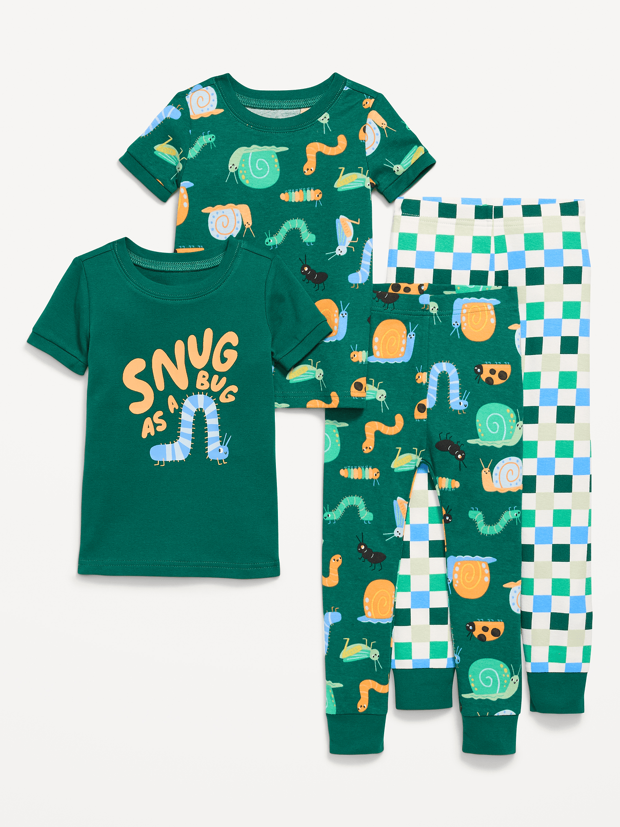 L'image numéro 1 présente Pyjama 4 pièces ajusté à motif pour tout-petit et bébé