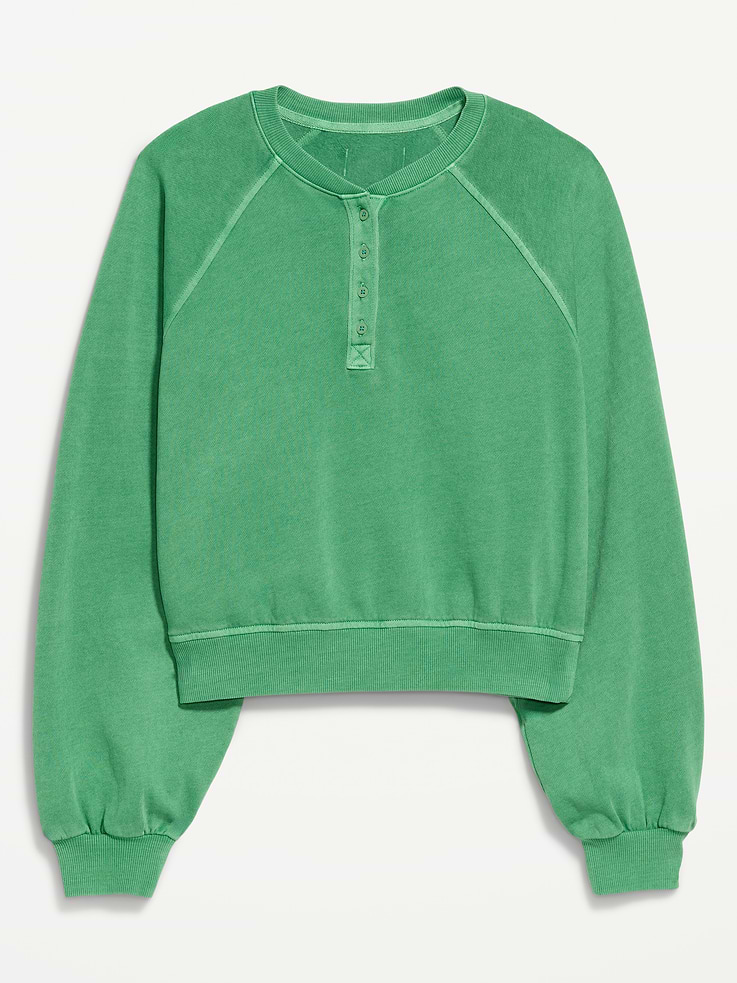 Image number 4 showing, SoComfy Oversized Button-Front Sweatshirt