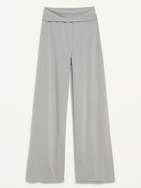 High-Waisted PowerChill Fold-Over Wide-Leg Pants