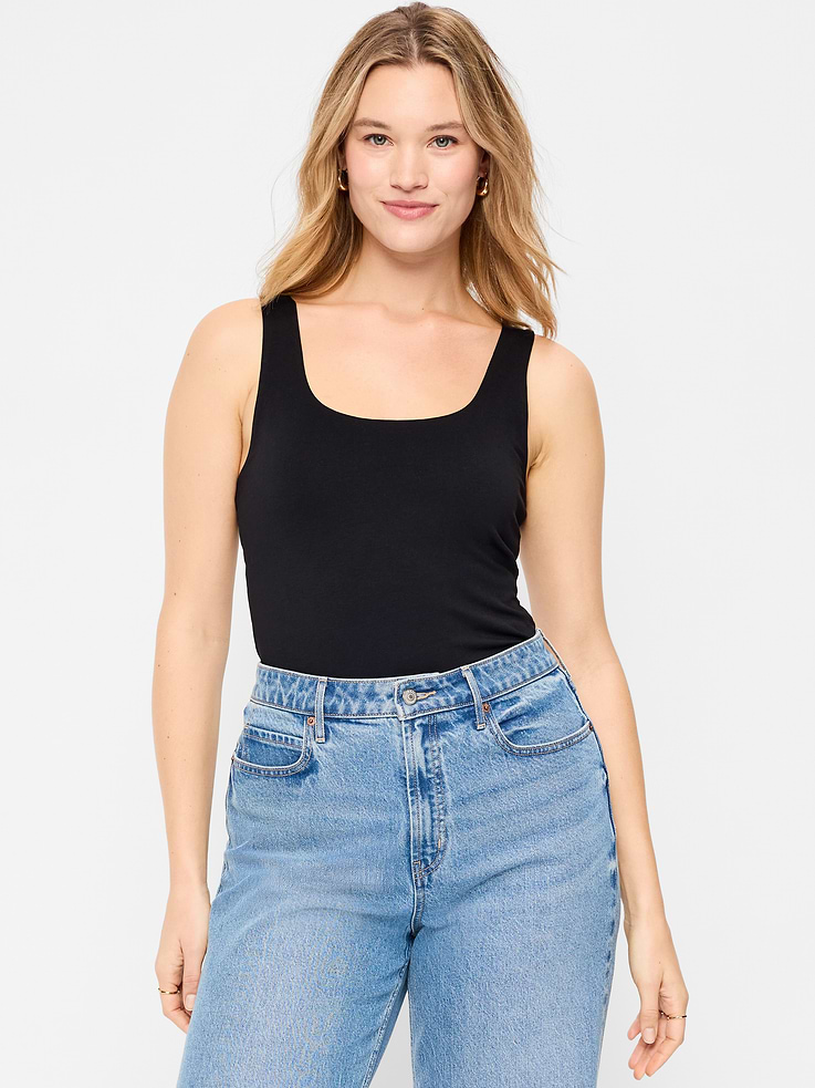 Image number 6 showing, Hug Double-Layer Scoop-Neck Tank Top