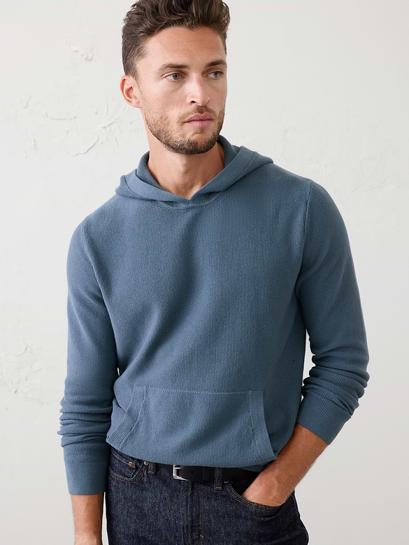Textured Sweater Hoodie