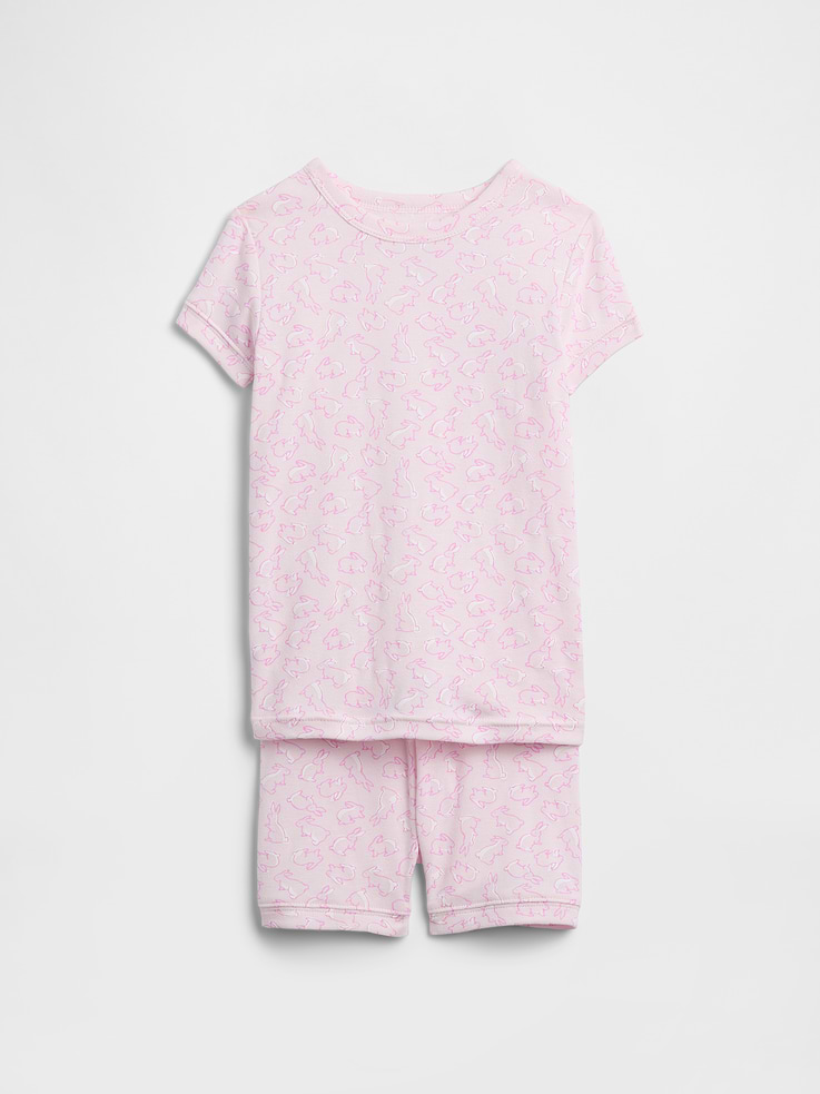 Image 1 of 3, This product is made with/contains 100% organically grown cotton, which is grown without the use of synthetic pesticides and fertilizers., Soft organic cotton knit., Short sleeves., Crewneck., Elasticized waist., Allover print., This product was made in a factory that invests in gender equity and women’s empowerment through RISE. Learn more at, Product #1172739