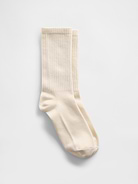 Image 1 de 2, Tricot doux et extensible., Extrémité côtelée., Pointe et talon renforcés., Fait de polyester recyclé à 11 %. Comparativement aux matières vierges, l’utilisation de matières recyclées permet de réduire l’utilisation des ressources et le gaspillage., Ce produit a été fabriqué dans une usine qui investit dans l’égalité des genres et l’autonomisation des femmes grâce au programme Reimagining Industry to Support Equality (RISE). Pour en savoir plus, visitez gapinc.com/equite ., Produit #874975