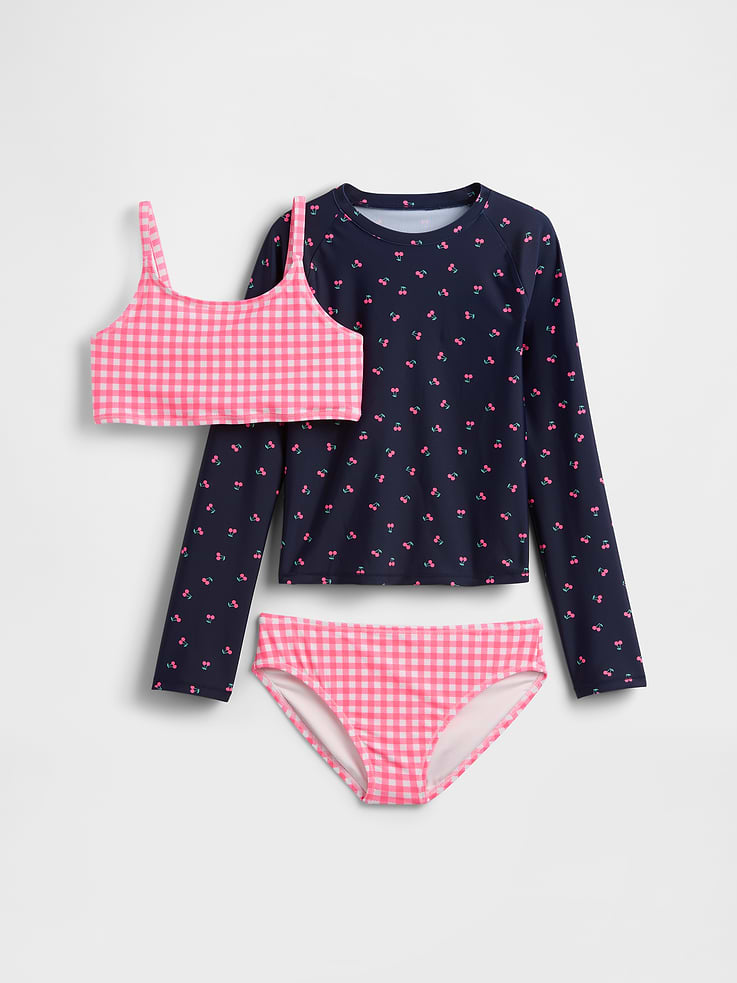 Image number 1 showing, Kids Rash Guard Swim Three-Piece