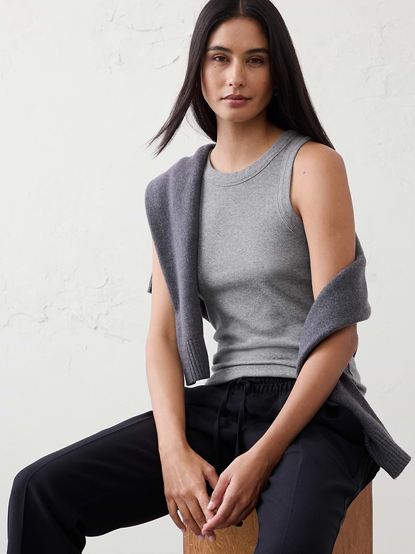 Ribbed Racer Tank