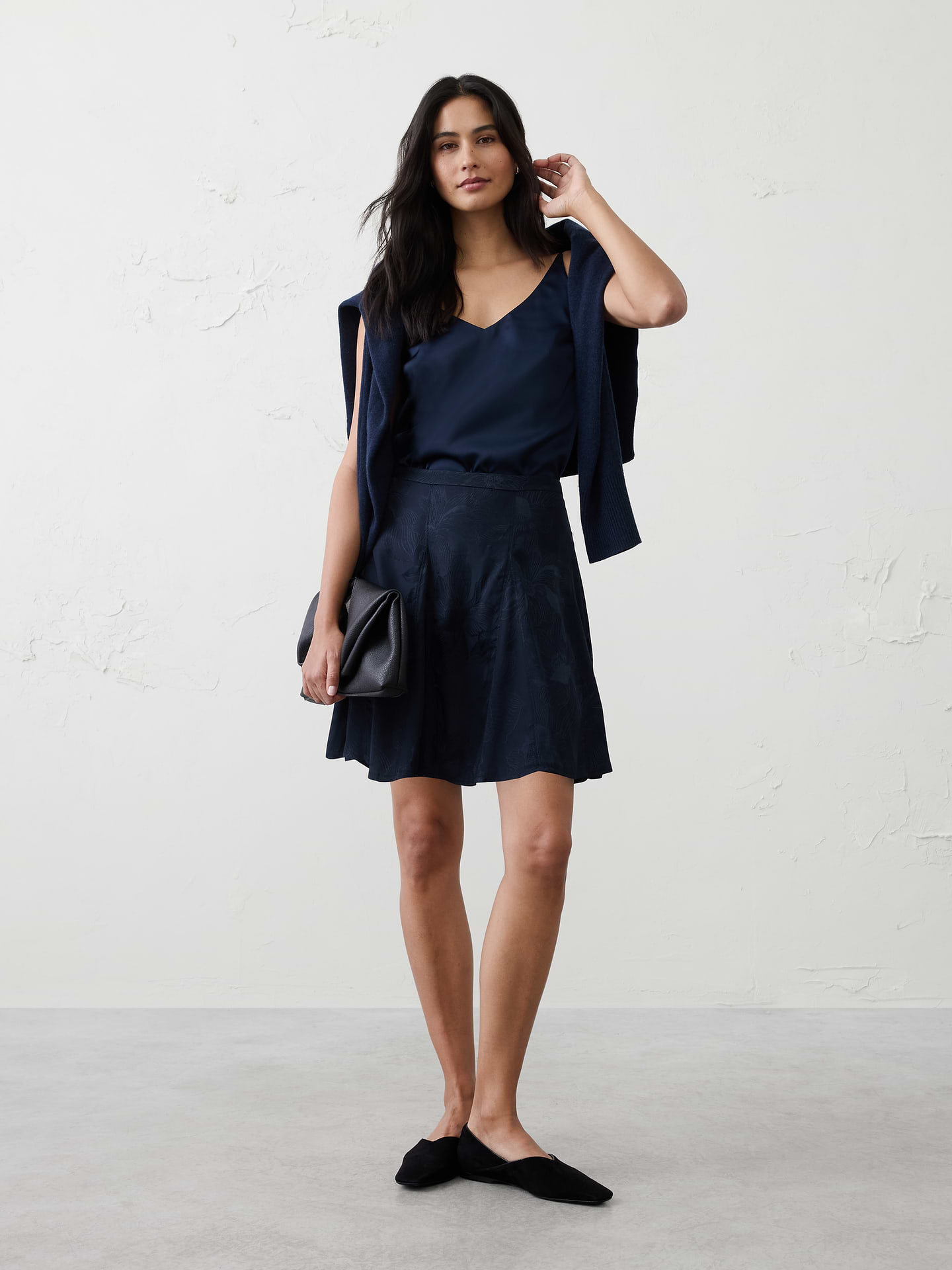 Image number 1 showing, Godet Mini Skirt