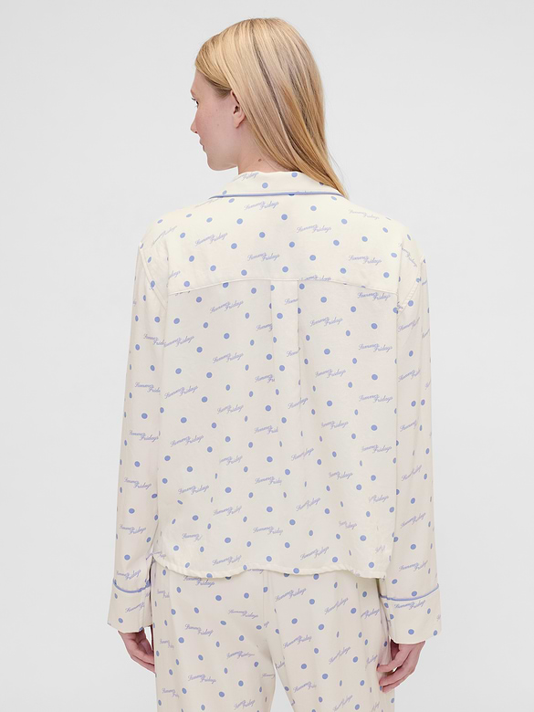 Gap × Summer Fridays Relaxed Flannel Dotted PJ Shirt