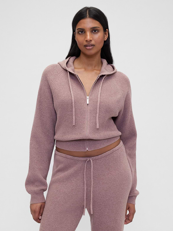 Gap × Summer Fridays CashSoft Waffle Crop Hoodie