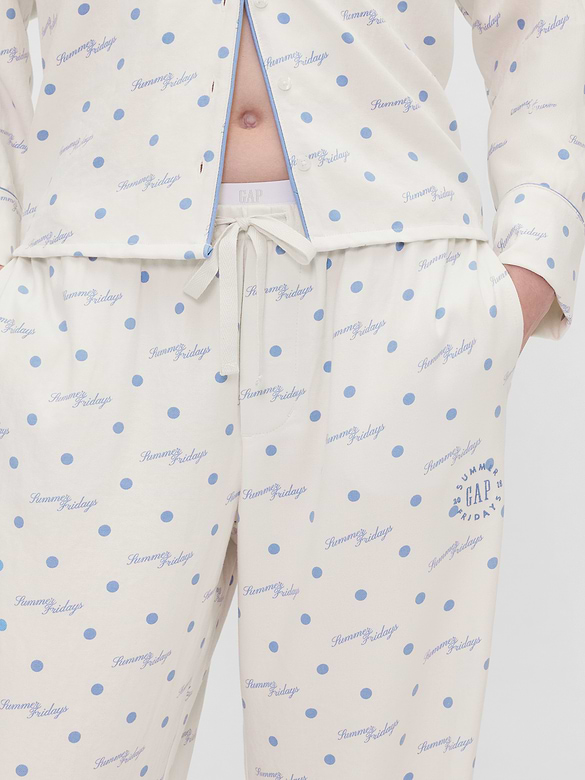 Gap × Summer Fridays Relaxed Flannel Dotted PJ Pants