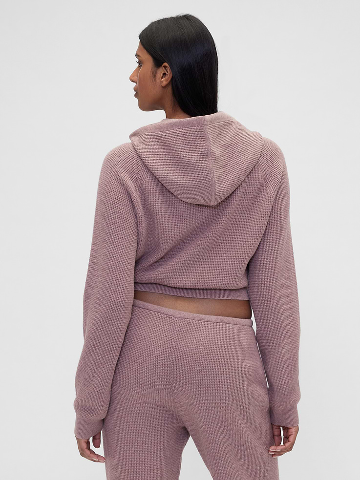 Image 2 of 6, Gap × Summer Fridays CashSoft Waffle Crop Hoodie