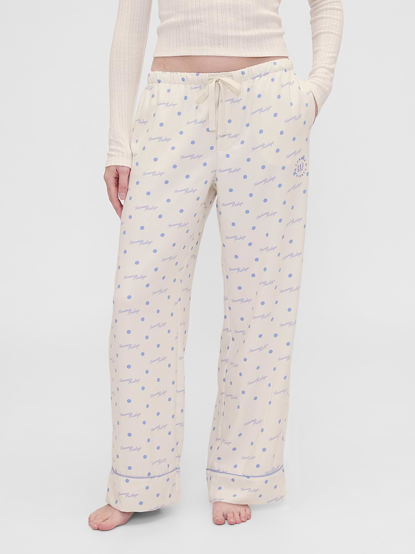 Gap × Summer Fridays Relaxed Flannel Dotted PJ Pants