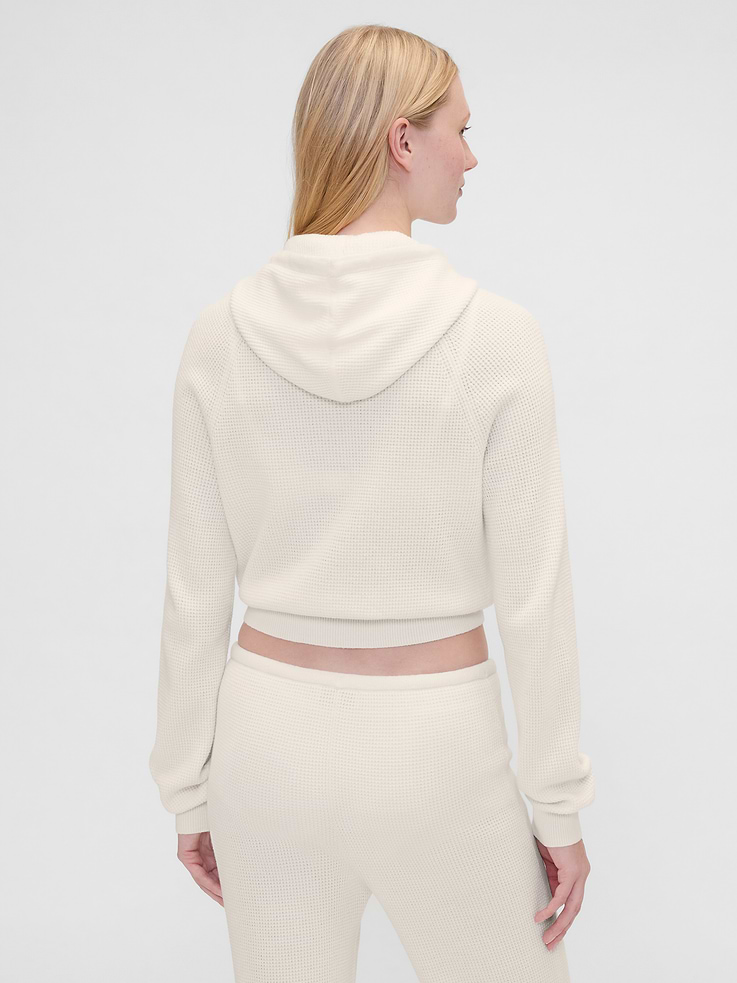 Image 2 of 7, Gap × Summer Fridays CashSoft Waffle Crop Hoodie