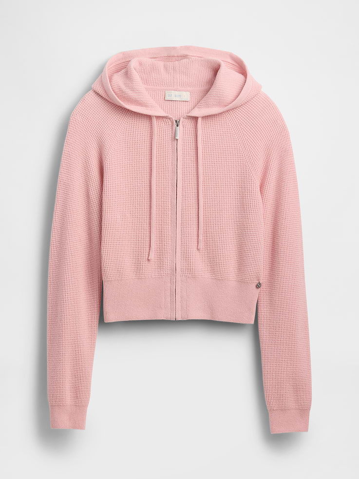 Image 6 of 6, Gap × Summer Fridays CashSoft Waffle Crop Hoodie