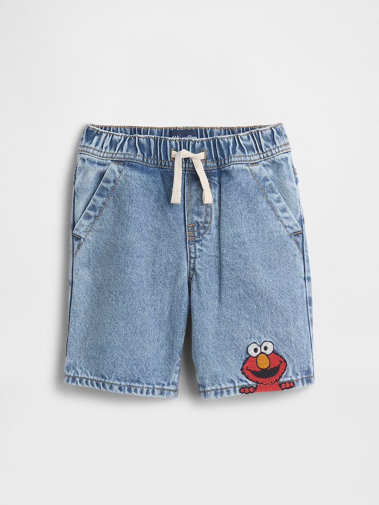 Image 1 of 3, This product is made with/contains 5% recycled cotton. Compared to virgin materials, using recycled materials helps reduce resource use and waste., This product is part of our water-saving Washwell program. Compared with conventional wash methods, Washwell uses at least 20% less water., Non-stretch denim., Light indigo wash with fading., Drawcord ties at elasticized waist are functional for sizes 2T-5T., Front slant pockets, patch pockets at back., Embroidery at leg., This product was made in a factory that invests in gender equity and women’s empowerment through RISE. Learn more at, Product #1173277