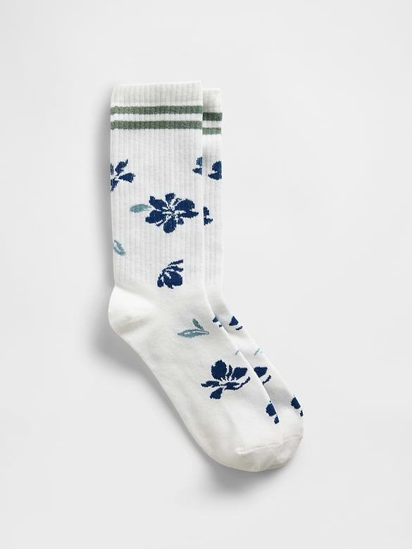 Floral Crew Socks
