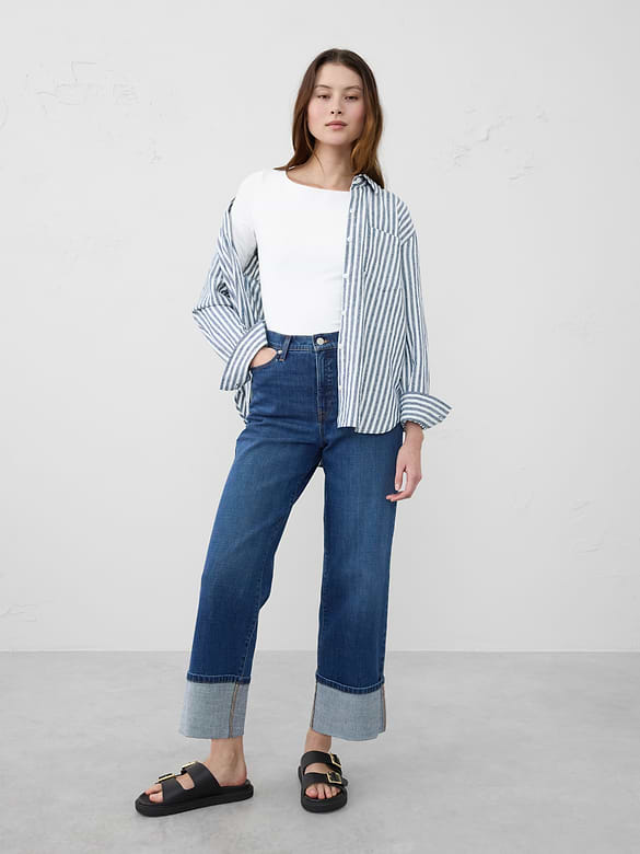 Soft Stretch Elbow-Sleeve Top