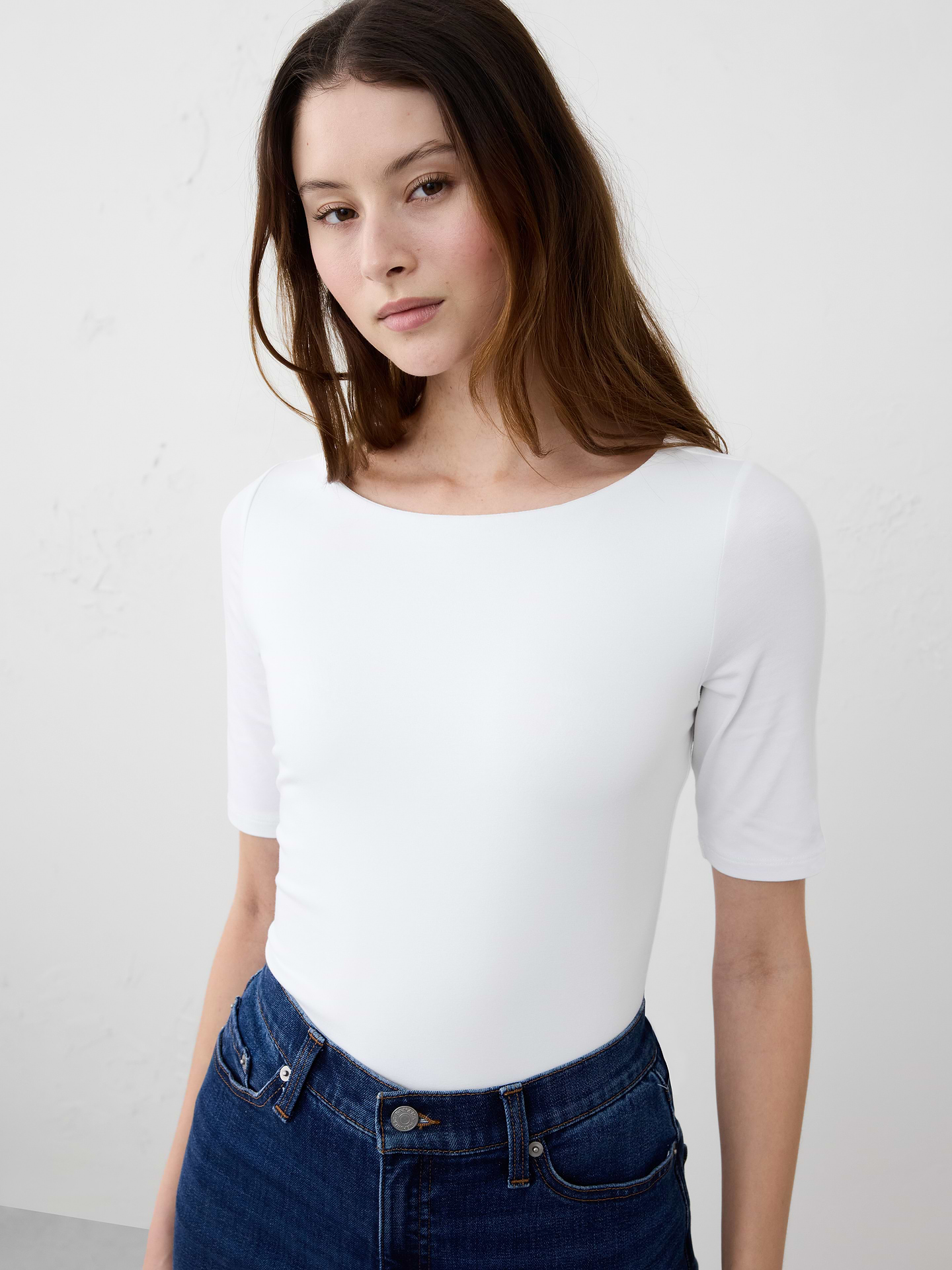 Image number 1 showing, Soft Stretch Elbow-Sleeve Top