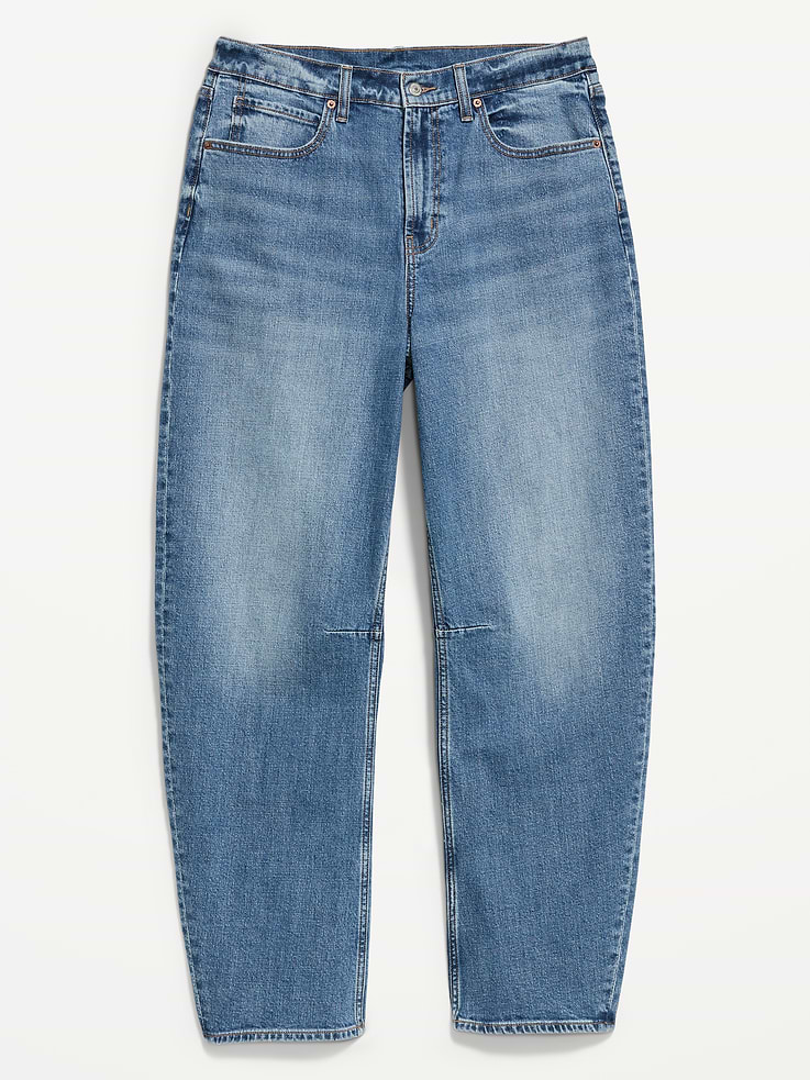 Image number 7 showing, High-Waisted Barrel Jeans