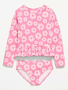 L'image numéro 1 présente Maillot anti-UV à glissière à manches longues à motif pour toute-petite