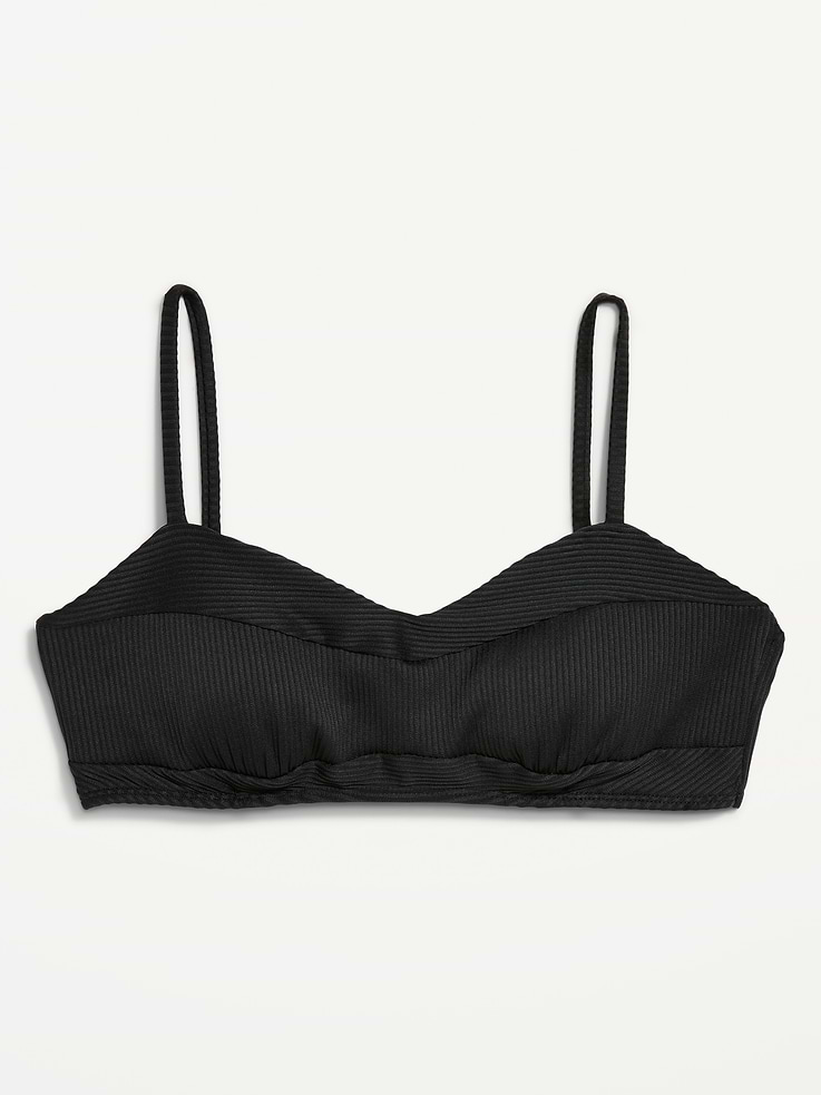 L'image numéro 4 présente Haut de bikini côtelé