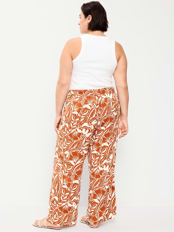 High-Waisted Playa Wide-Leg Pants
