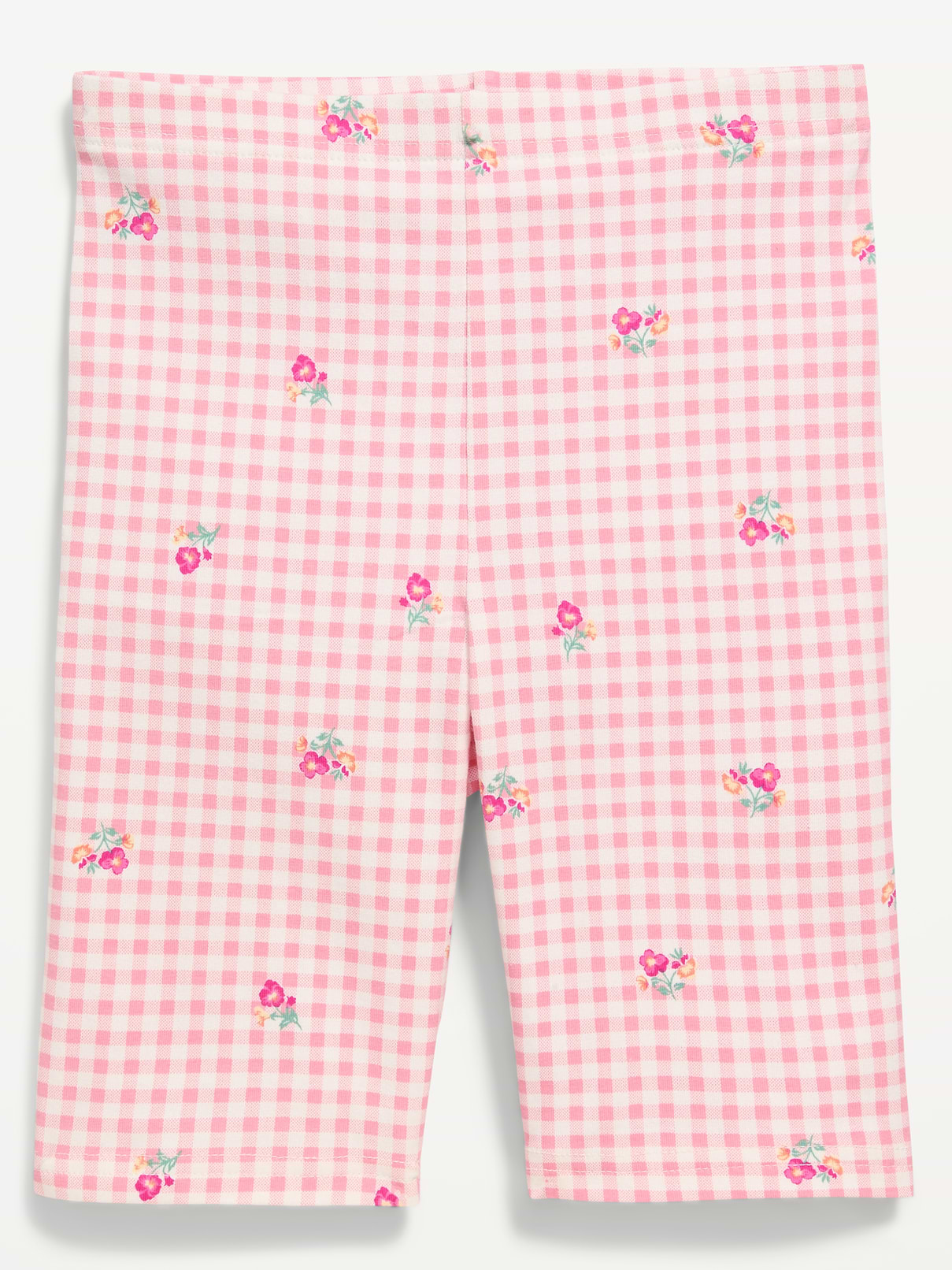 Image number 1 showing, Printed Long Jersey Biker Shorts for Girls