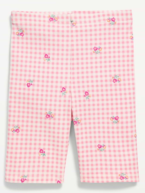 Printed Long Jersey Biker Shorts for Girls