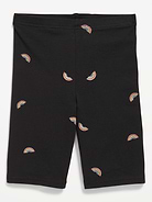 Image number 1 showing, Printed Long Jersey Biker Shorts for Girls