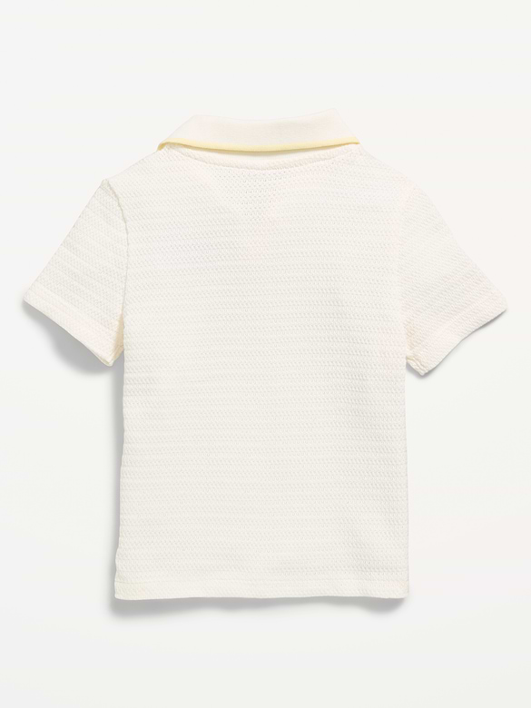 Polo en tricot texturé à imprimé pour tout-petit