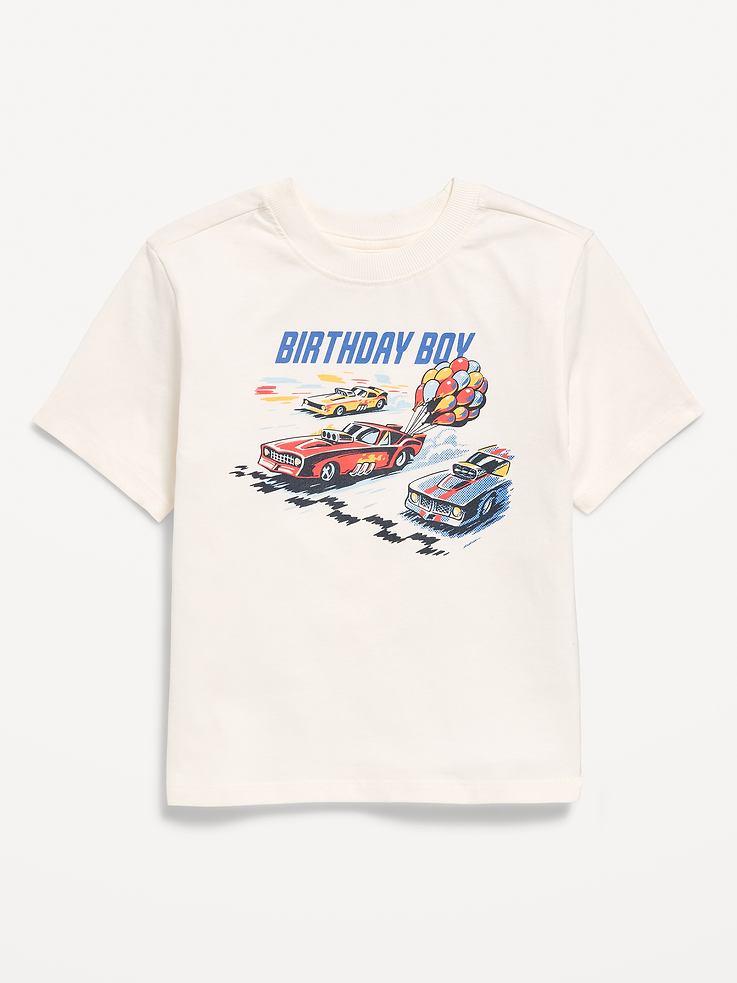 Image 2 of 3, Oversized Short-Sleeve Birthday Graphic T-Shirt for Toddler Boys
