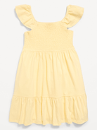 Image number 3 showing, Fit and Flare Smocked Dress for Girls