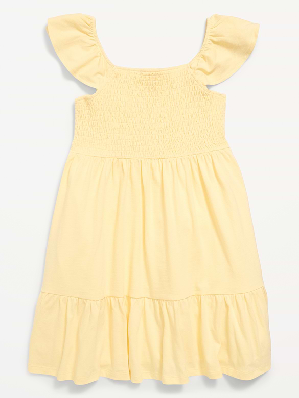 Robe à smocks ajustée et évasée pour fille