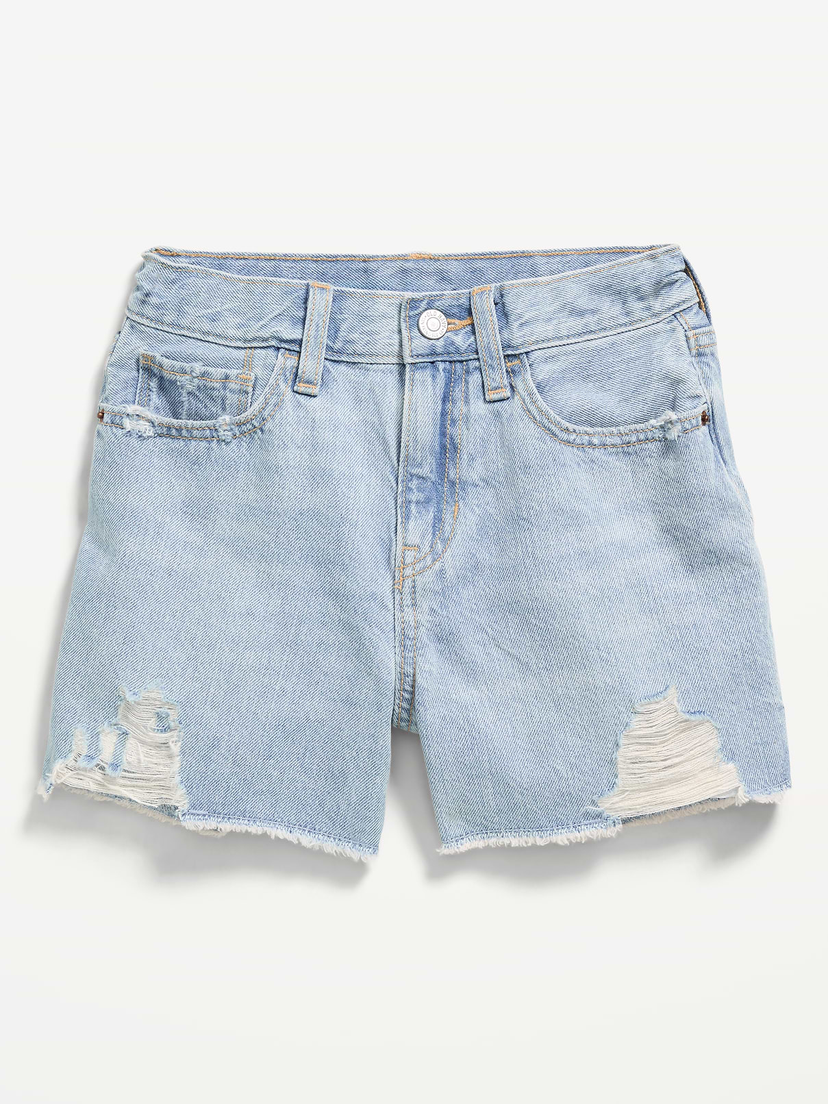 Image number 4 showing, High-Waisted Ripped Frayed-Hem Jean Shorts for Girls