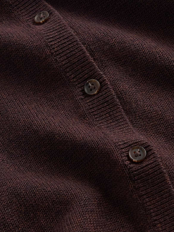 100% Cotton Relaxed Crop Cardigan Sweater